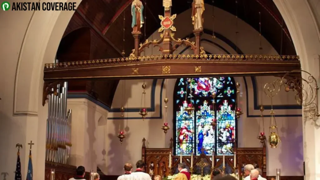 Exterior of a traditional Catholic church, symbolizing Adam Kotas’ departure from the Roman Catholic Church and his transition to a more independent spiritual path.