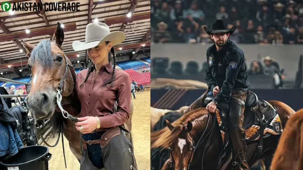 Adan Banuelos, professional horse trainer and Bella Hadid’s cowboy boyfriend, attending a rodeo event in Texas.